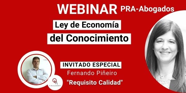 Webinar | Ley de Economía del Conocimiento de PRA-Abogados con Q-Management invitado especial