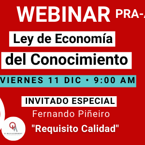 Webinar Ley de Economía del Conocimiento de PRA-Abogados Qmamericas Qmanagement